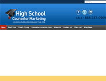 Tablet Screenshot of highschoolcounselormarketing.com